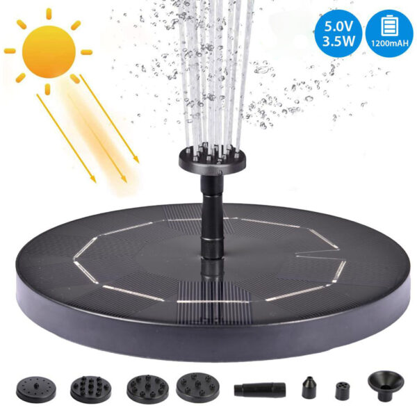 Solar Water Mercury Garden Miniature Floating Fountain - Image 9