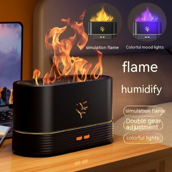 Flame Humidifier USB Smart Timing LED Electric Aroma Diffuser Simulation Fire Night Lamp Home Decor - Image 7