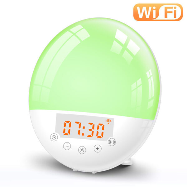 WiFi Voice Control Intelligent Alarm Clock, Sunrise Natural Wake-up Light - Image 2