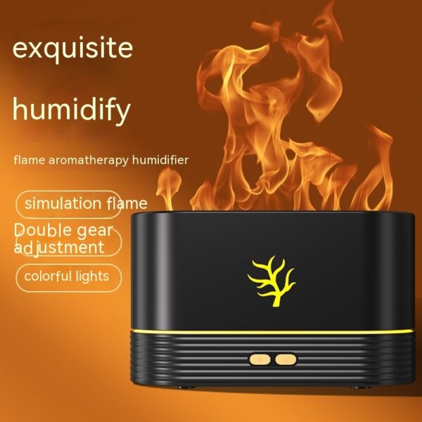 Flame Humidifier USB Smart Timing LED Electric Aroma Diffuser Simulation Fire Night Lamp Home Decor - Image 10