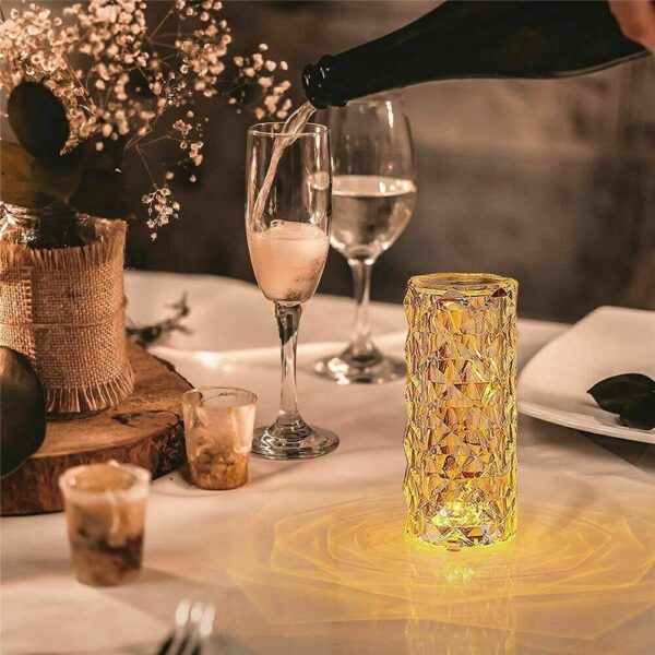 LED Crystal Table Lamp Diamond Rose Night Light Touch Atmosphere &Remote Control - Image 4