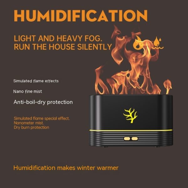 Flame Humidifier USB Smart Timing LED Electric Aroma Diffuser Simulation Fire Night Lamp Home Decor - Image 5