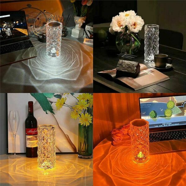 LED Crystal Table Lamp Diamond Rose Night Light Touch Atmosphere &Remote Control - Image 6