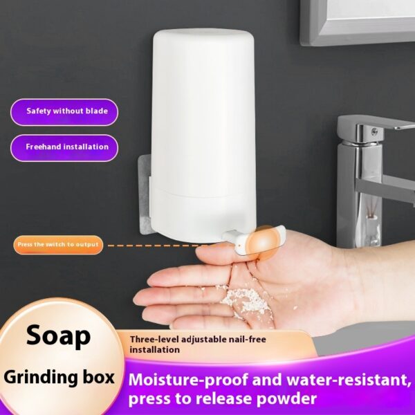 Soap Grinder Dispenser Soap Box Wall Mounted Dry Organizer Box Soap Powder Grinding Box For Restaurant Kitchen Office Gyms Hotel - Image 5