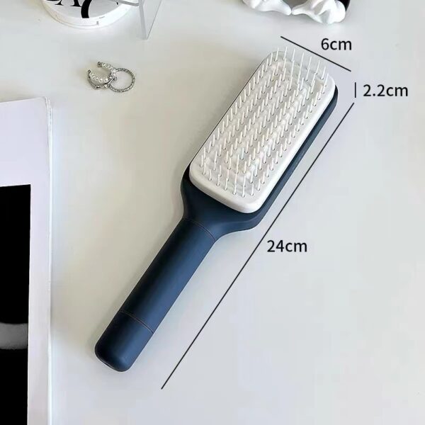 4 In 1 Self Cleaning Hair Brush New Self-Cleaning Anti-Static Massage Comb Scalable Rotate Lifting Self Cleaning Hairbrush - Image 6