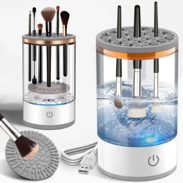 Makeup Brush Cleaner Automatic Rotating Makeup Brush Cleaner USB Portable Electric Cosmetic Makeup Brush Rotary Washing Machine - Image 4