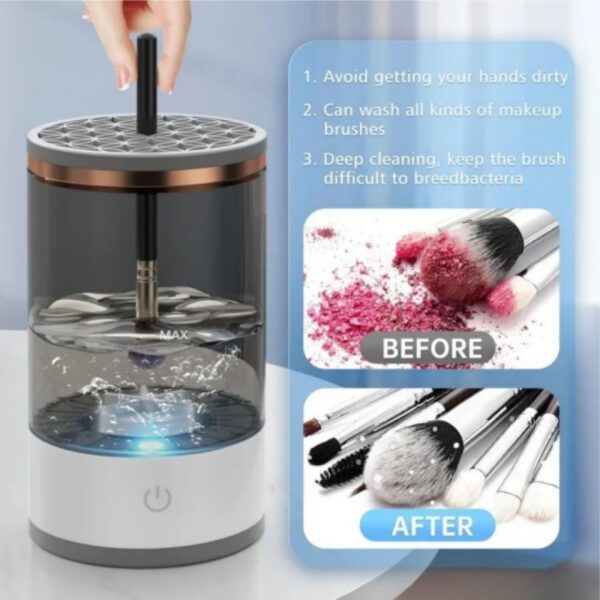 Makeup Brush Cleaner Automatic Rotating Makeup Brush Cleaner USB Portable Electric Cosmetic Makeup Brush Rotary Washing Machine - Image 8